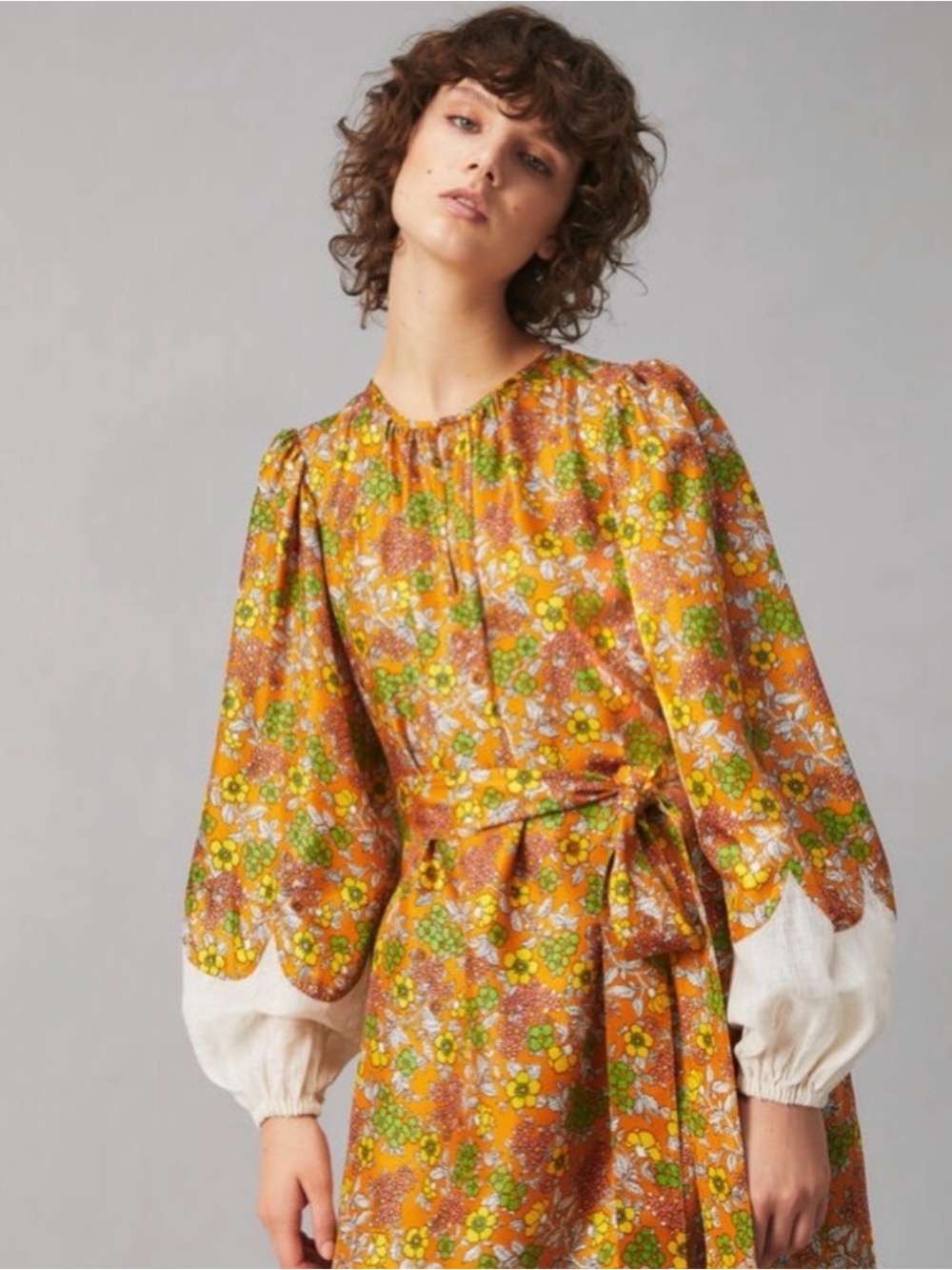 Tory Burch Wallpaper Floral Silk Dress - Size 0 - Picture 6 of 11